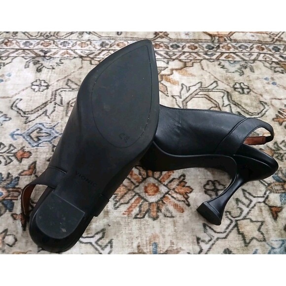 Vionic Womens Zinnia Sling Back Adalena Pump Size 9 Black 3in Heel - Picture 12 of 15